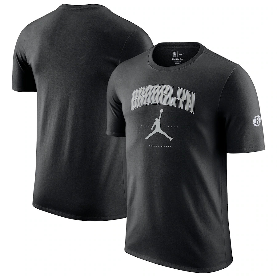 Men NBA brooklyn nets black 2025 T shirts->nba t-shirts->Sports Accessory